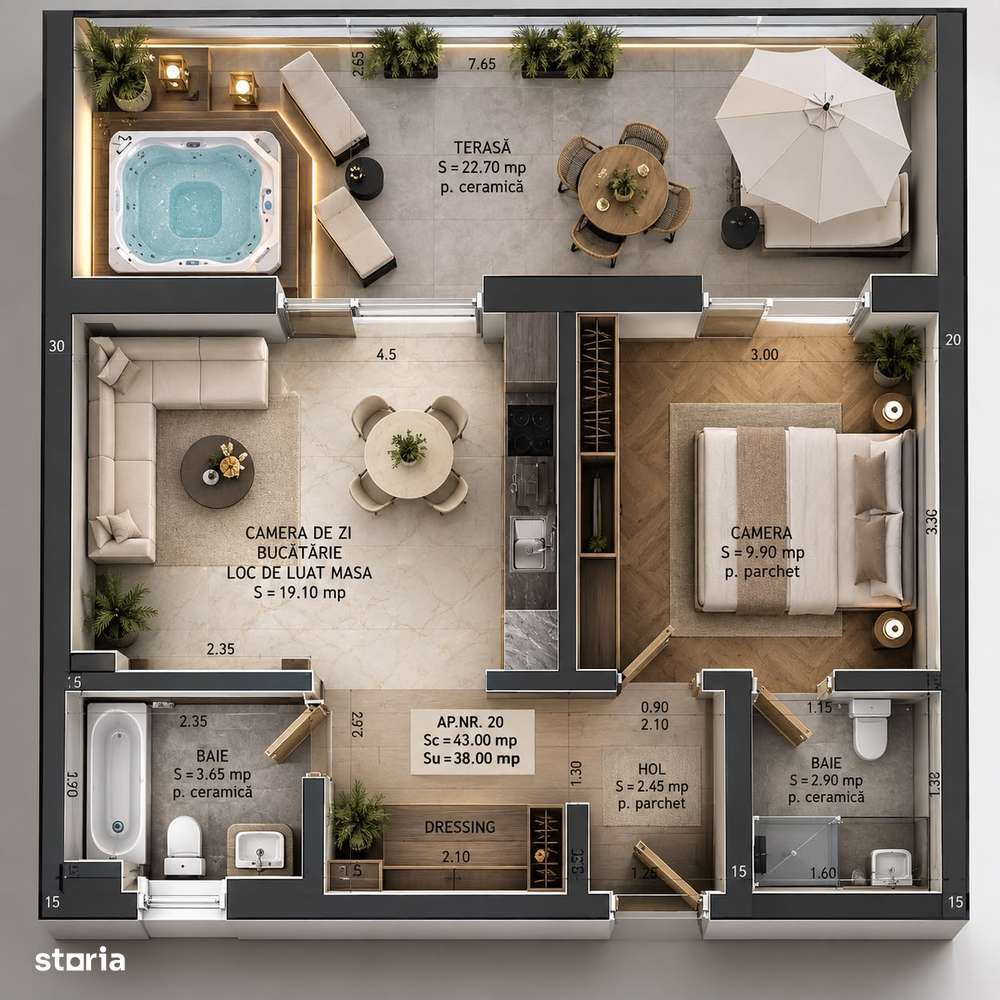 Mini Penthouse , cochet , in zona linistita — fotografia 1