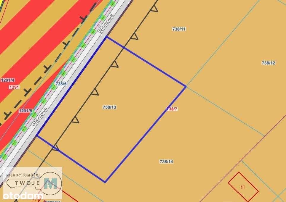 Działka budowlana z mediami Wiśniowa, Kostomłoty I-3
