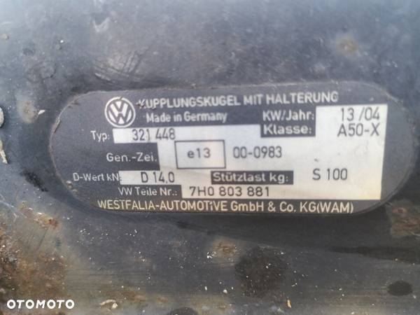 belka hak holowniczy vw transporter T5 - 6