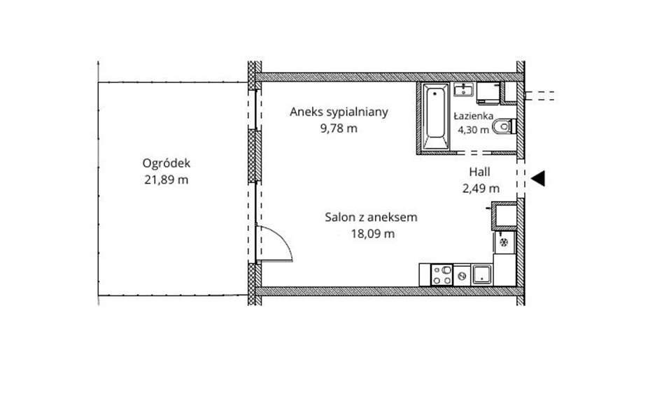 Jasna kawalerka z możliwością 2 pokoi | Wyższy parter | Garaż-14