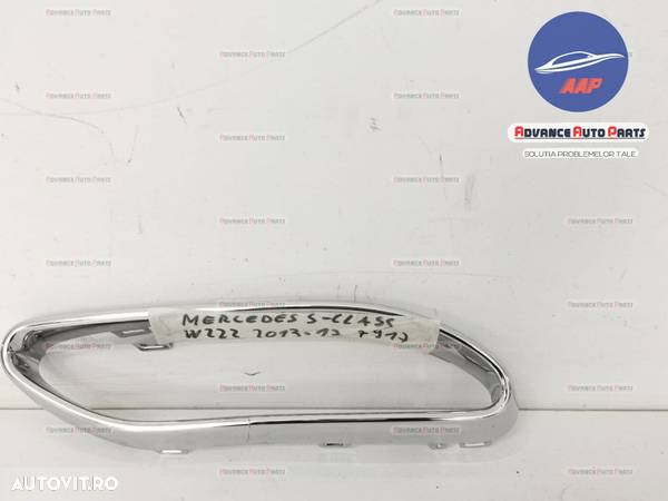 Ornament evacuare dreapta Mercedes S-Class W222 an 2013-2017 cod A222885600 - originala - 1