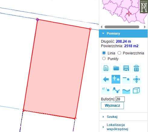 Widokowa budowlana w kształcie prostokąta w pobliżu Miechowa-1
