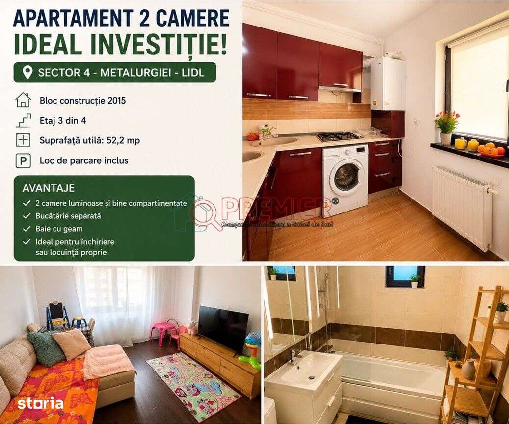 Vanzare apartament 2 camere Sector 4 - Metalurgiei - Lidl - loc