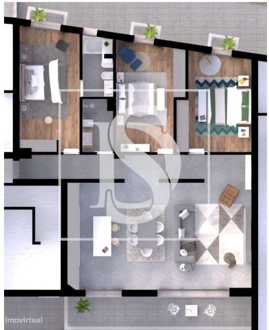 Apartamento T3 São Brás de Alportel - Grande imagem: 4/10