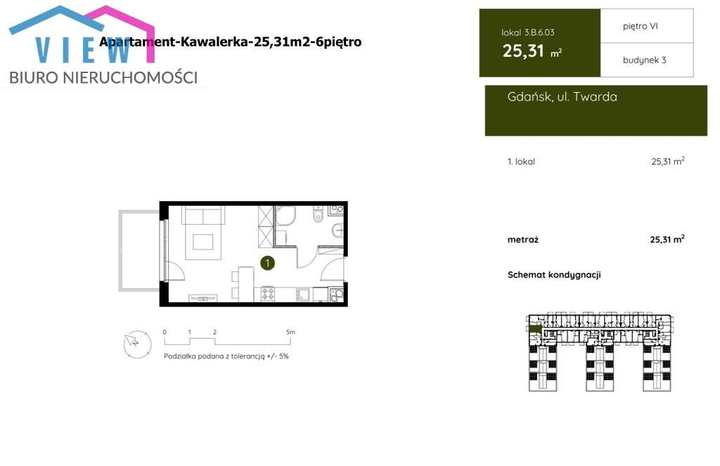 Kawalerka/Wrzeszcz/Obok Politechnika i GUMED - Pełny obrazek: 3/5