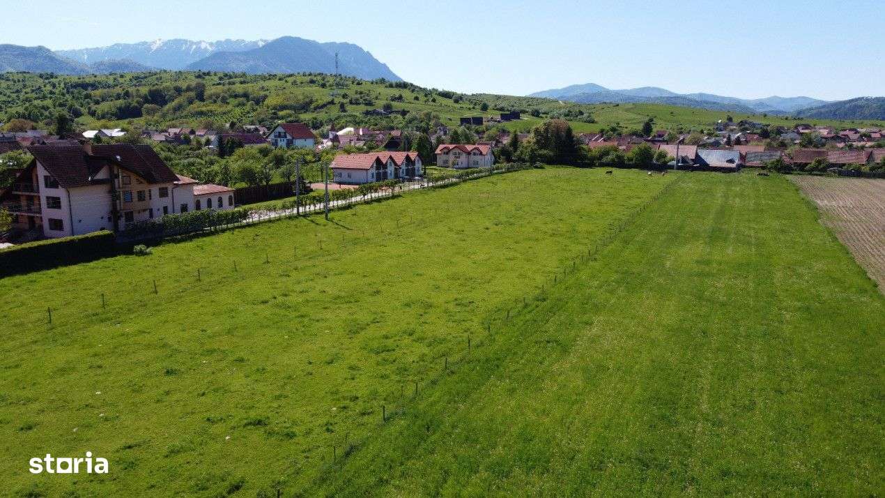 Teren plat P +4 Bran, panoramic munti, DN73, toate utilitatile-5