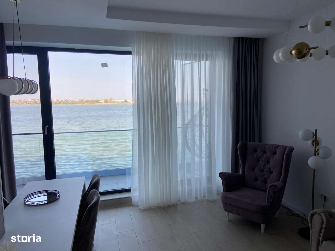 MAMAIA-LAKE ONE 2 CAMERE MOBILAT, UTILAT, VEDERE FRONTALA SPRE LAC - Imagine principală: 2/19