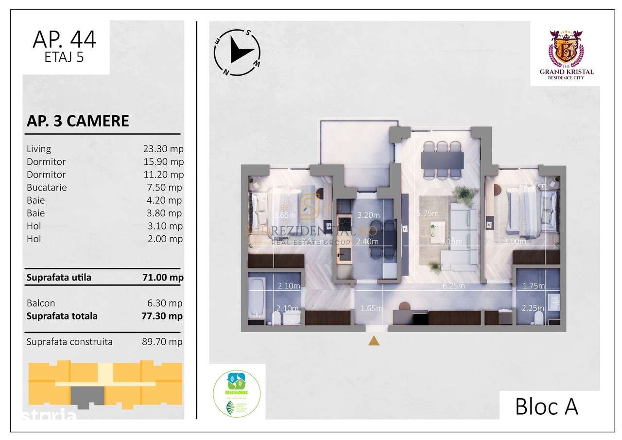 0% Comision - Apartament cu 3 camere, finisaje moderne, Sector 4 - Imagine principală: 5/20