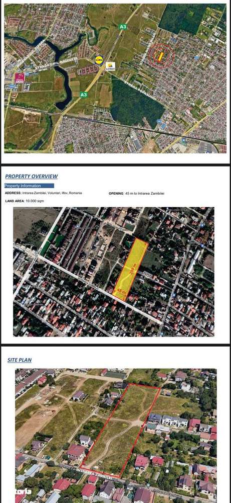 Teren Intravilan de Vânzare - 10.000 mp în Voluntari–Deschidere 50 m - Imagine principală: 1/5