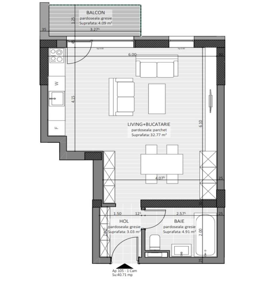 Garsoniera in bloc nou *Vitus Residence - Imagine principală: 2/5