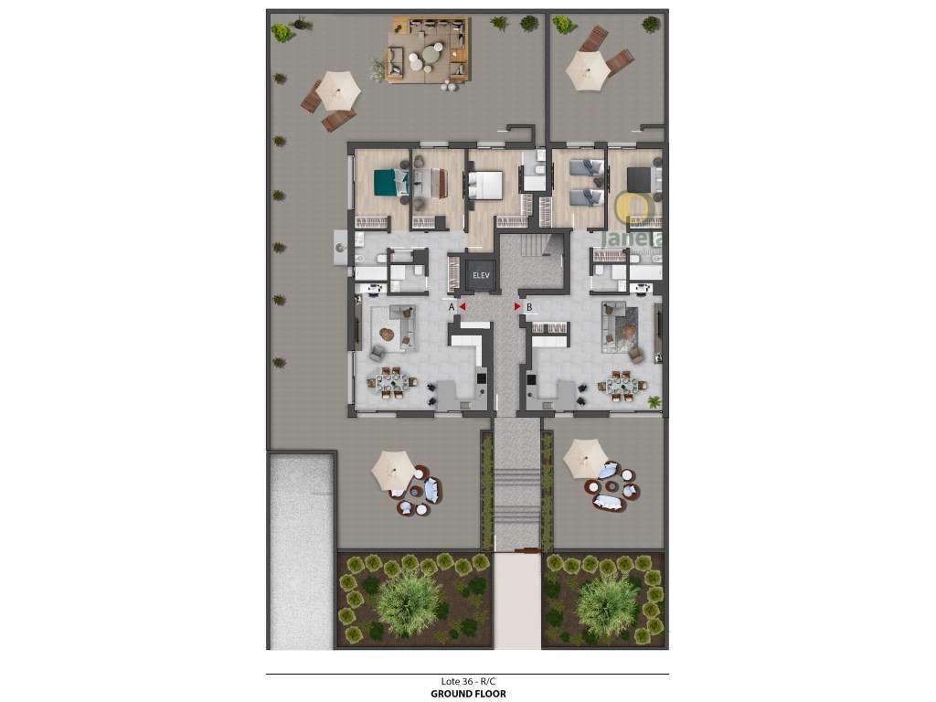 NOVO T3 com Box, arrecadação e varanda com 47,59 m2, em Gambelas - ... - Grande imagem: 4/14