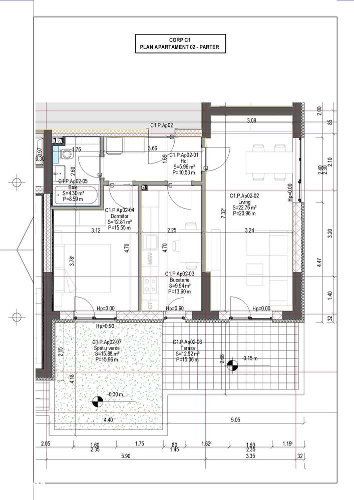 Apartament 2 camere/parter/gradina/ 84mp utili/Valletta Towers/Craiova - Imagine principală: 2/14