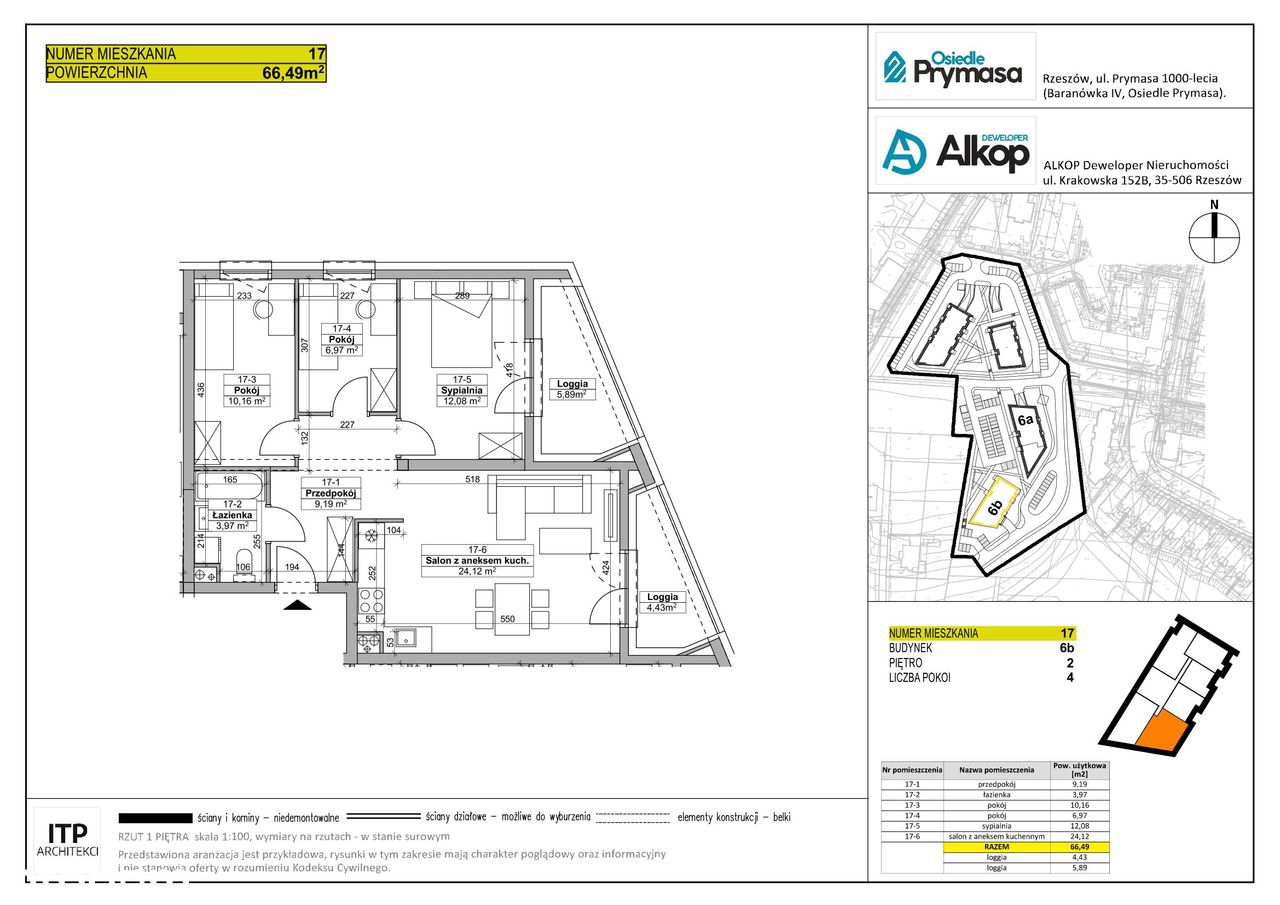 Osiedle Prymasa | mieszkanie 4-pok. 6B_17 | Gotowe