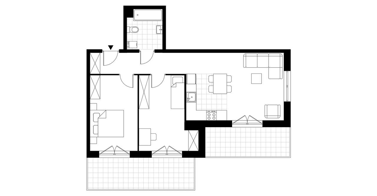 3-pokojowe mieszkanie 60m2 + taras Bez Prowizji - Pełny obrazek: 3/8