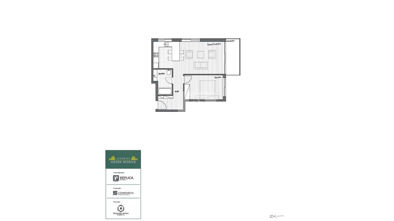 Apartamento T1 com varanda em Canidelo no Arrábida Green Avenue-8