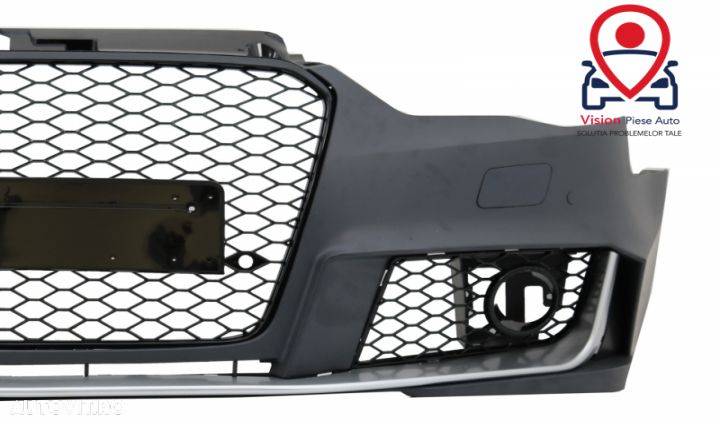 Bara Fata si Difuzor Bara Spate cu Ornamente evacuare compatibil cu Audi A3 8V (2012-2015) Hatchbac - 4