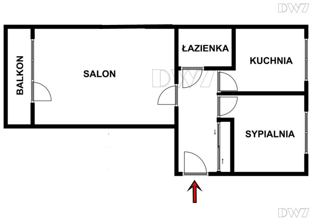 2pokoje, oddzielna kuchnia,os.Albertyńskie,Czyżyny-16