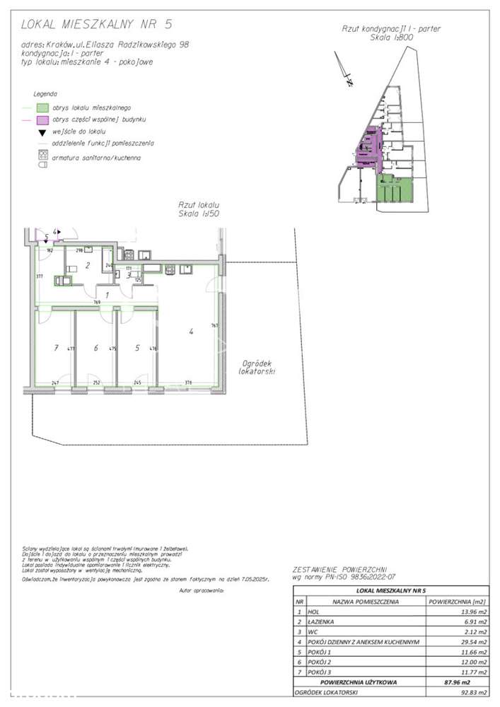 ul. Radzikowskiego, 4 pokoje, 87m2 + ogród 124m2. - Pełny obrazek: 5/20