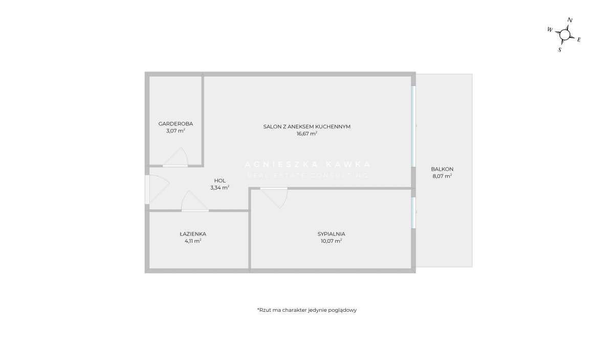 Nowoczesne 2‑pokojowe mieszkanie– ul. Marii Callas-14