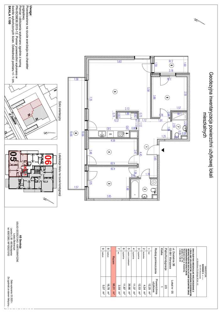 4-pokojowe mieszkanie 96m2 + 2 balkony - Pełny obrazek: 2/9