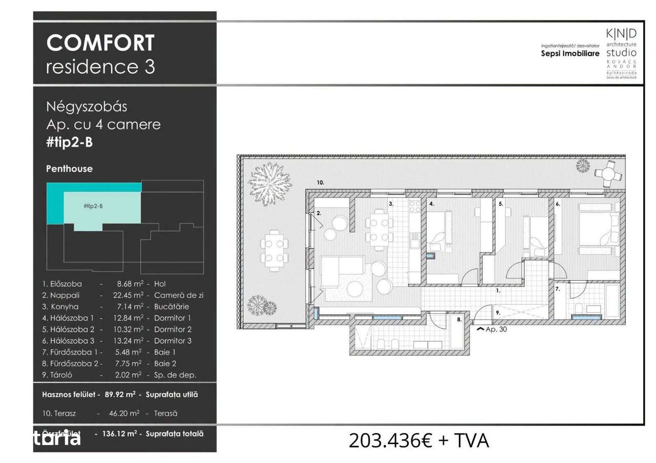 De vânzare Penthouse-uri exclusive noi în Sfântu Gheorghe-9