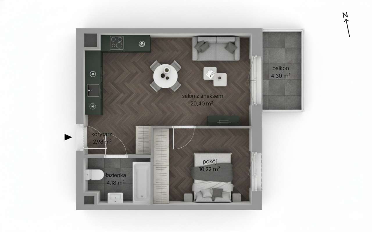 NAJTAŃSZE! mieszkanie 2-pokojowe w CENTRUM pod inwestycję lub na start-1