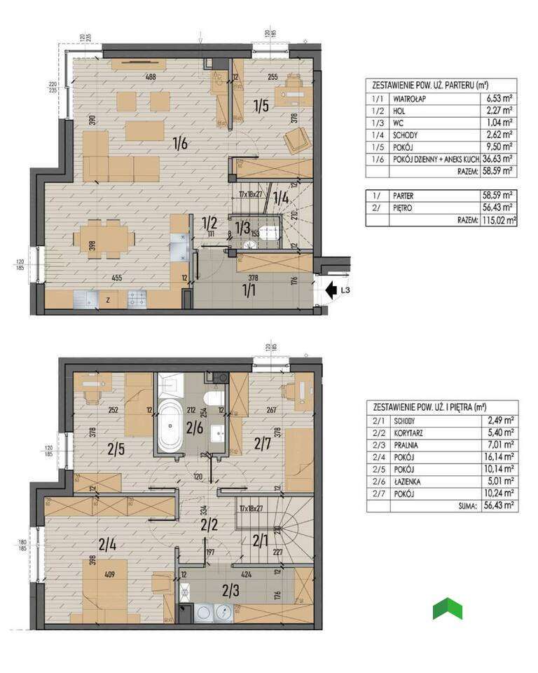 Nowoczesna bryła 115 m2. - Pełny obrazek: 5/5