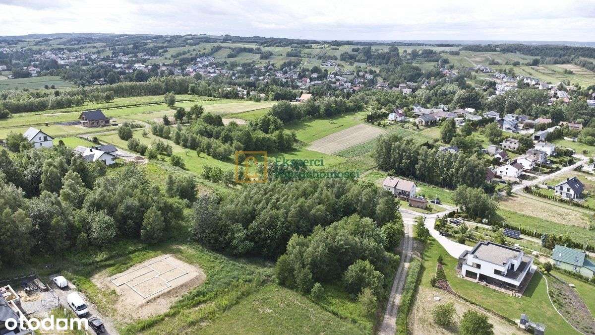 działka budowlana z fundamentem, Zielone wzgórze-4