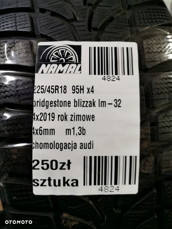 225/45R18 bridgestone 2019 opony zimowe 6mm 4824 - 7