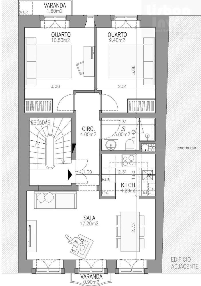 Vendo T2 Remodelado Santa Apolonia com Varanda e vista Rio-20