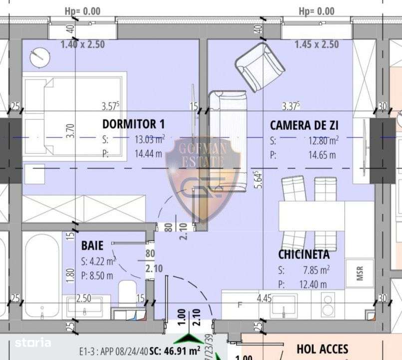 Tomis Nord Primavera Campus, cladire NZEB , 2 camere decomandat vedere - Imagine principală: 3/9