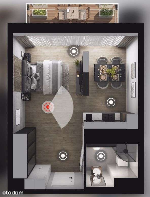 kawalerka z balkonem, dobry dojazd do centrum-1