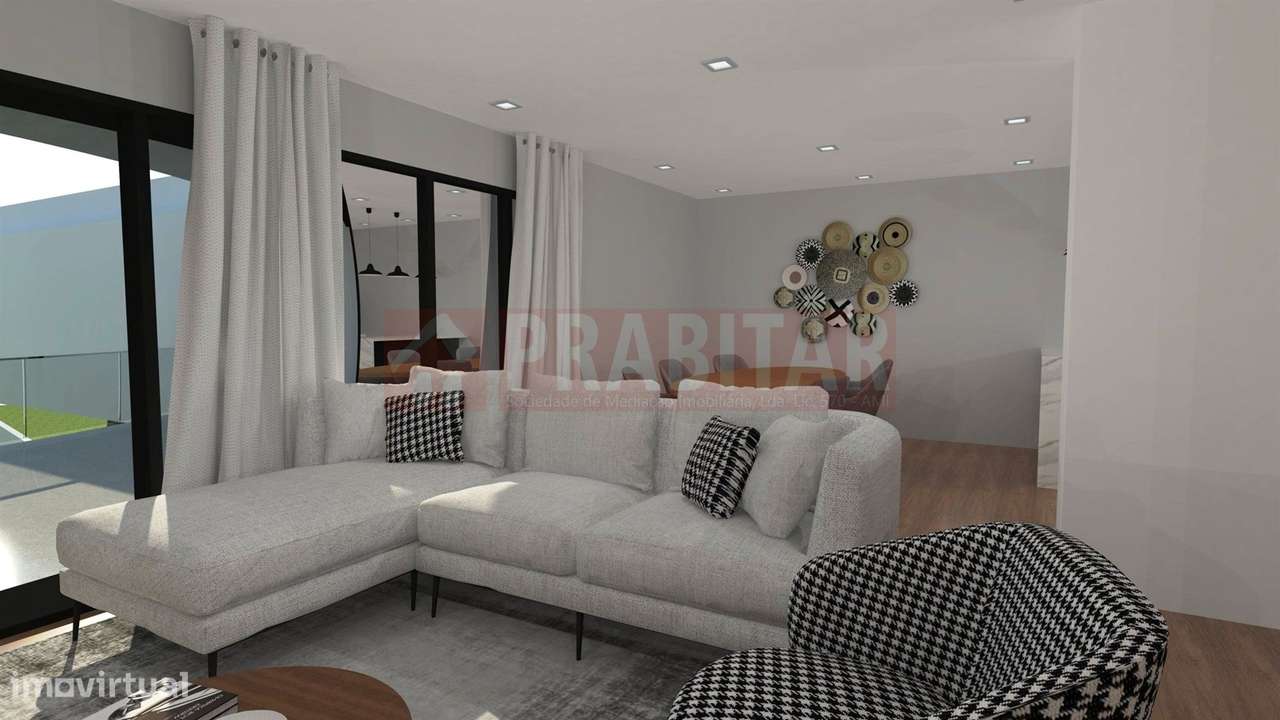 MORADIA TIPO T4 COM GARAGEM e grande terreno plano  NOVA-9