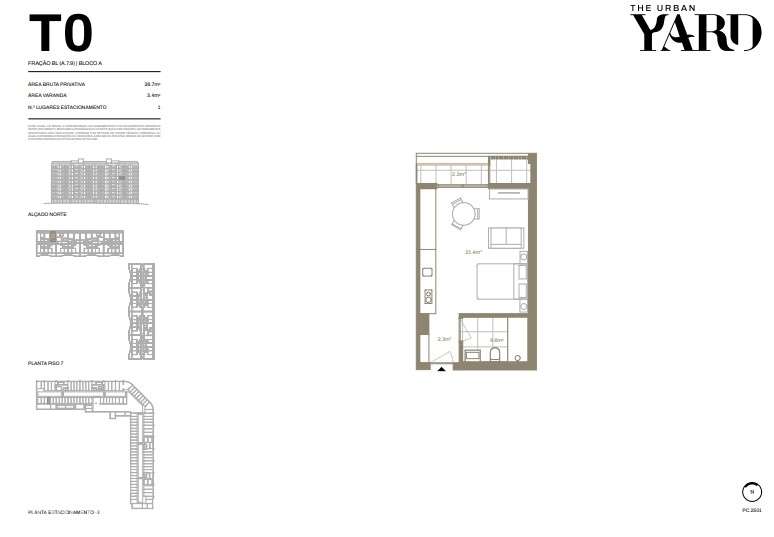 Apartamento T0 com Varanda no The Yard Urban nos Jardins da Arrábida - Grande imagem: 5/10