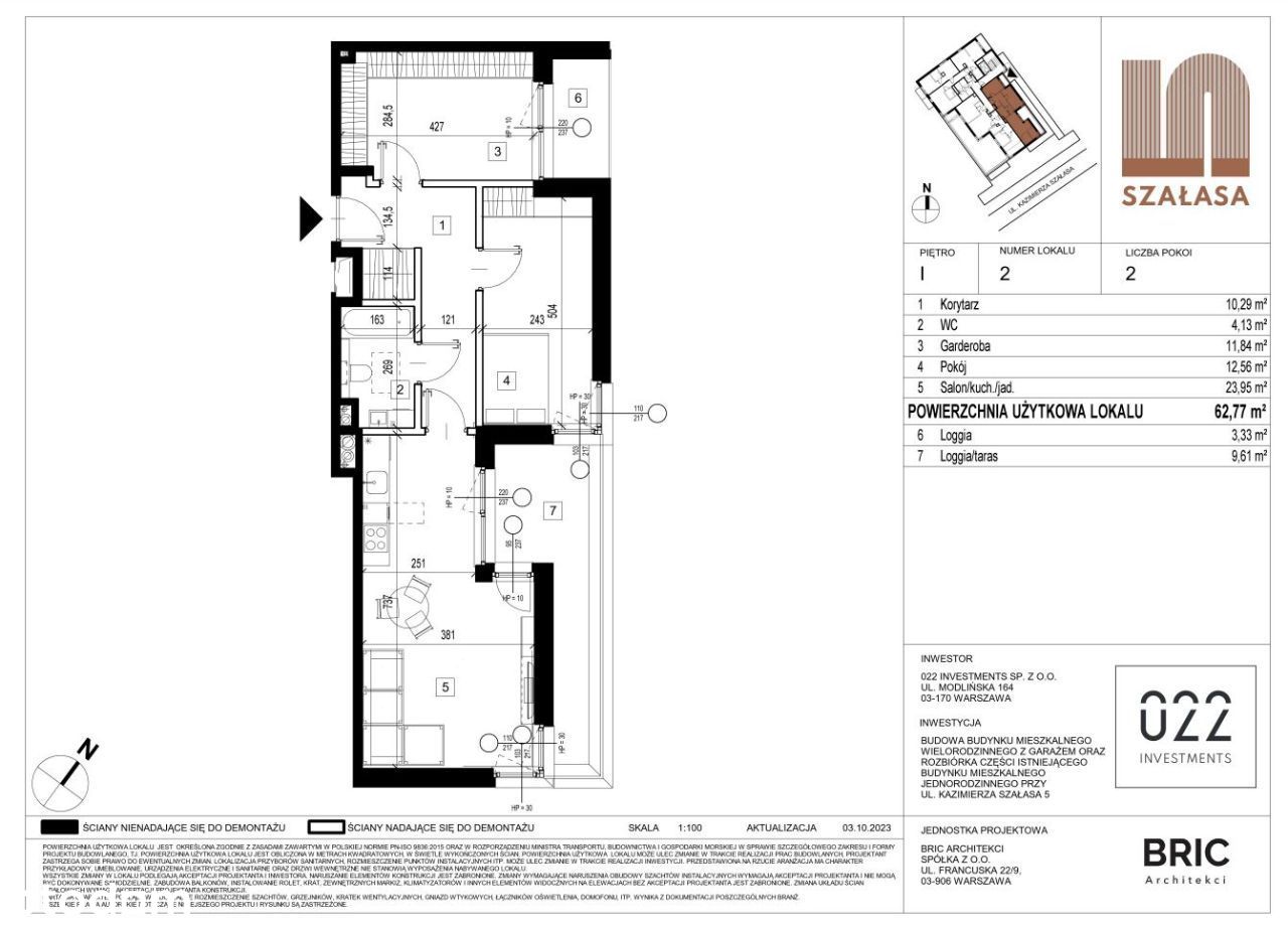 Mieszkanie 62,8m2 - balkon i taras