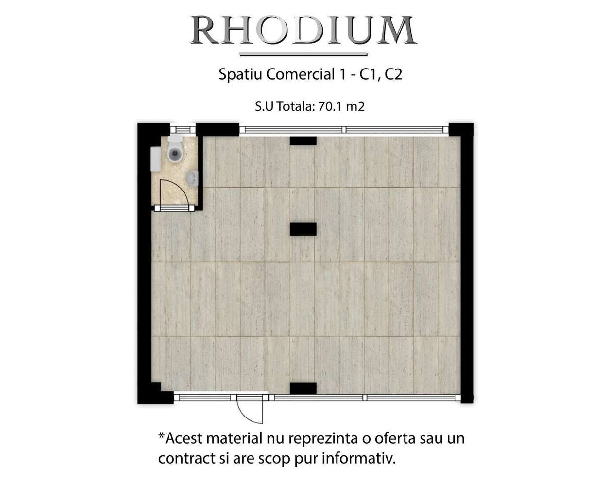 Spațiu comercial 70 mp, ansamblu nou, strada Cetății, Florești - Imagine principală: 4/10