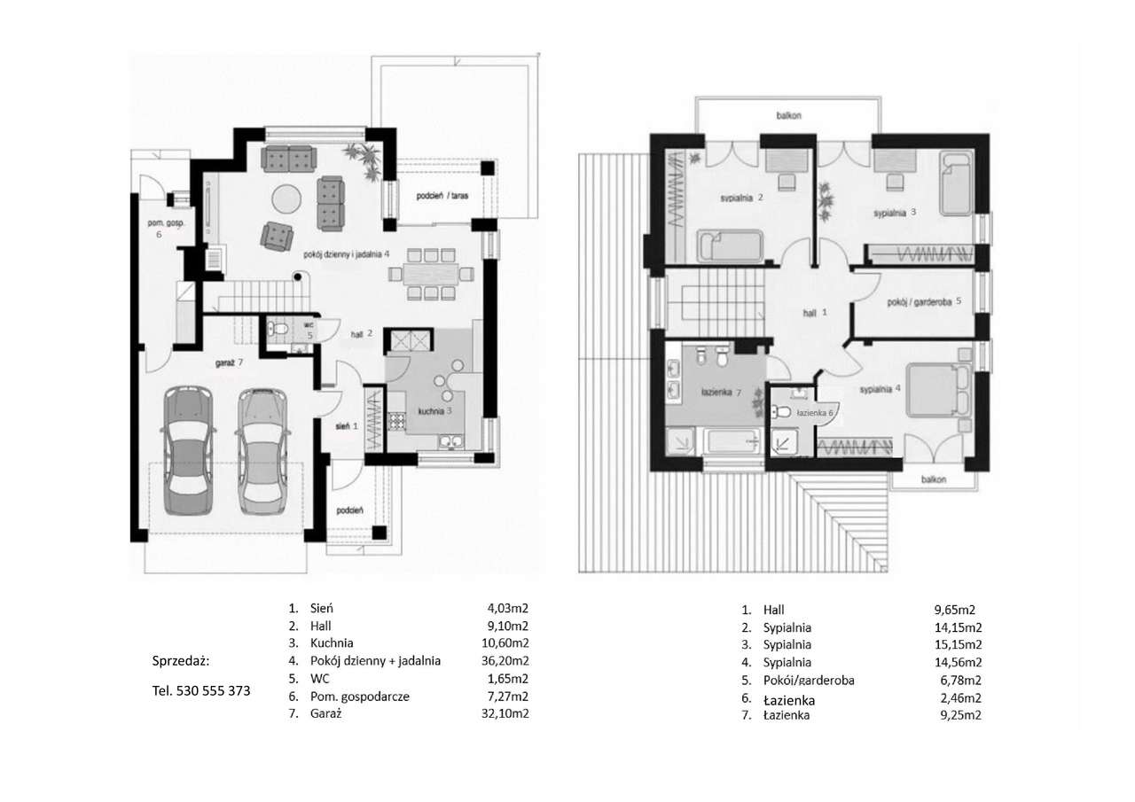 Duży bliźniak łączony 2-stan. garażem, niedaleko szkoła oraz trasy S7-10