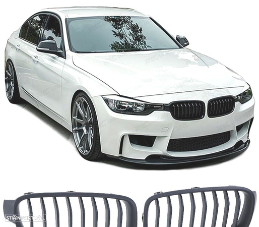 GRELHAS FRONTAIS PARA BMW F30 F31 11-19 LOOK PERFORMANCE PRETO MATT - 1