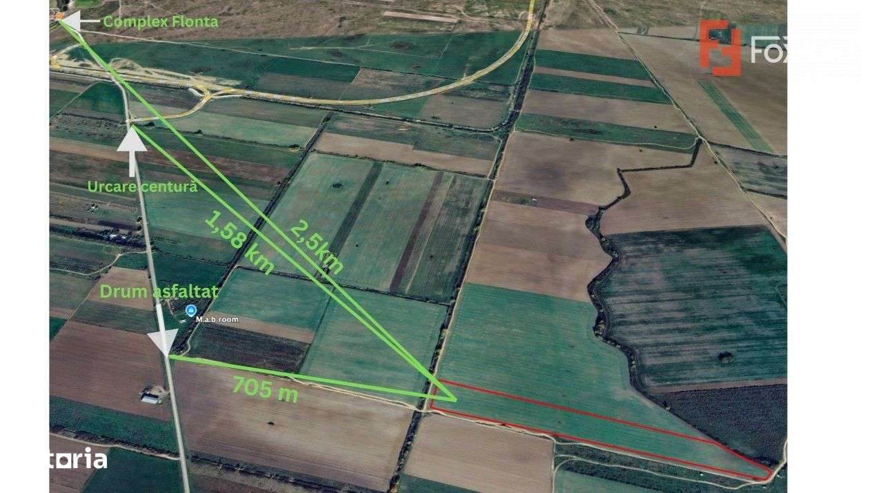 Teren extravilan arabil 50.890mp - aproape de centura Timisoara Sud - Imagine principală: 2/2