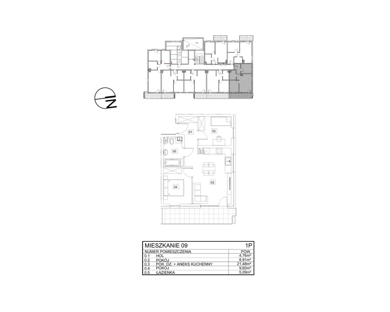 Kompaktowe 3-pokojowe M z dużym balkonem Os. Młodych 2.0 - 4 budynek-5