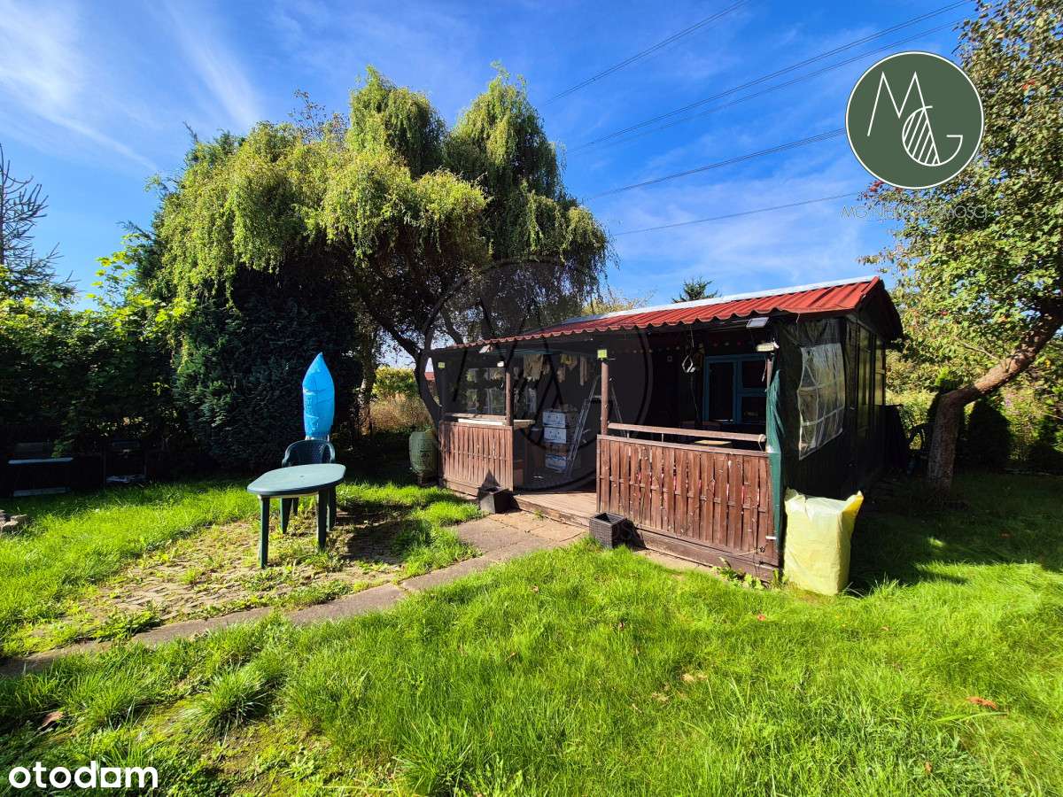 Działka Rod Zorza, domek, zadbany teren-4