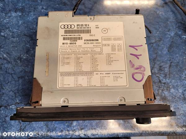 AUDI A3 8P NAWIGACJA RADIO RNS-E KOD 8P0035192H - 10