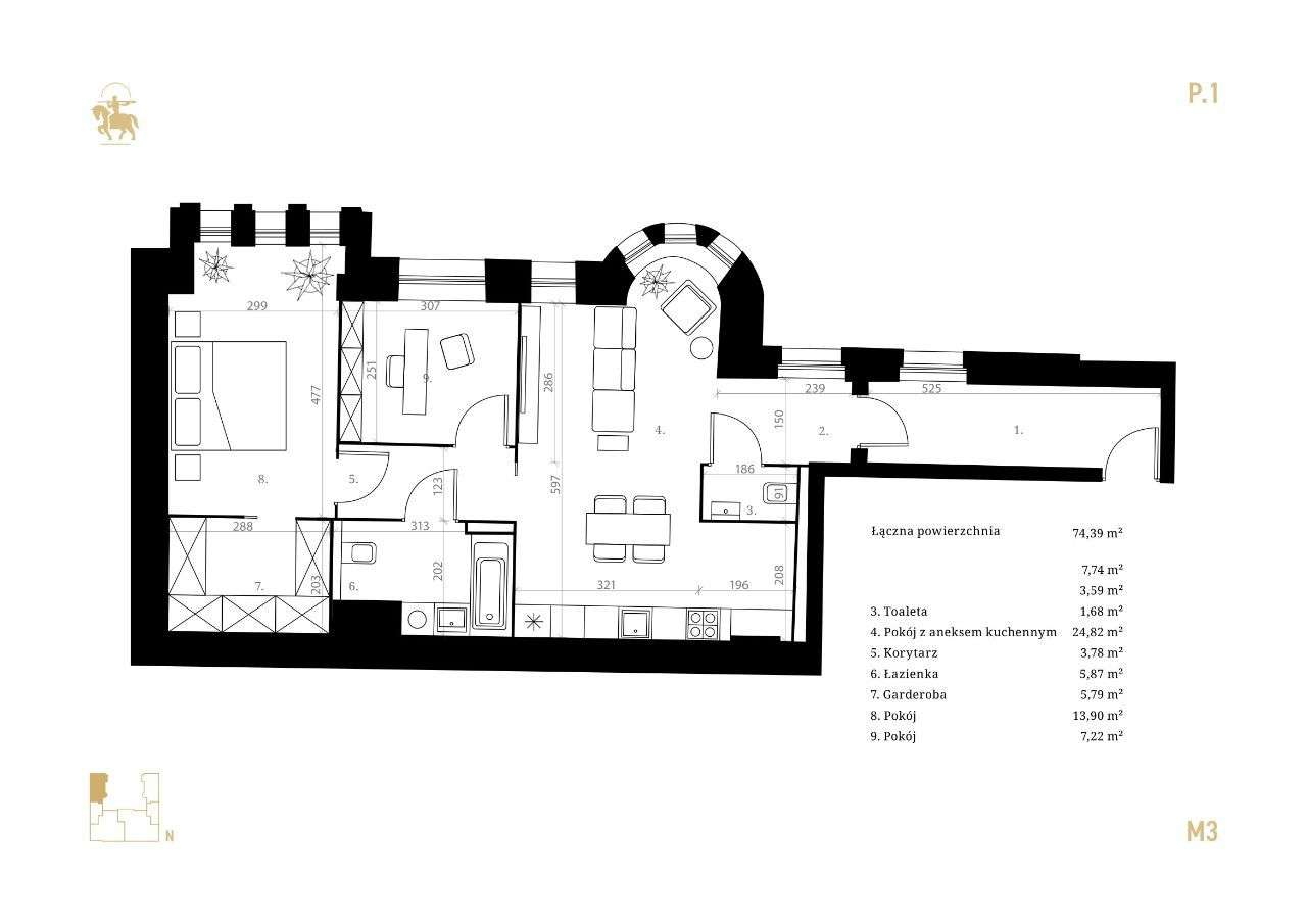 Dworcowa 67 - Apartament M3 - Pełny obrazek: 4/9
