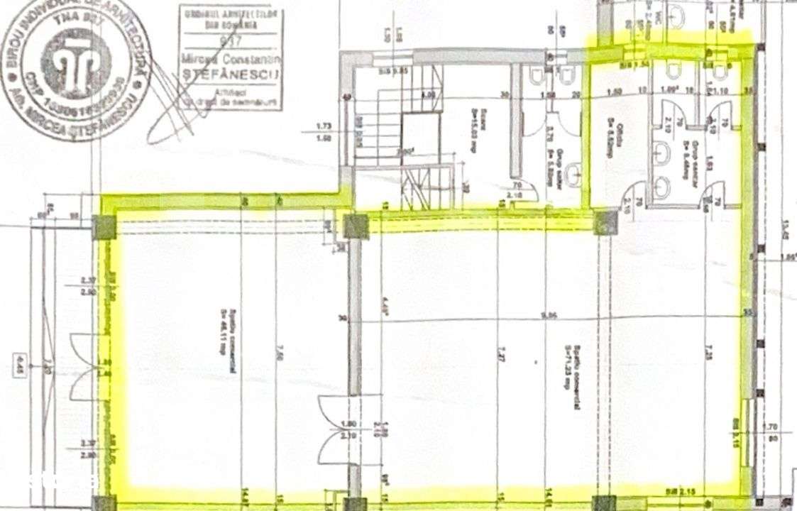 Spatiu comercial de inchiriat 132mp stradal 2 camere Turnisor Sibiu - Imagine principală: 2/11