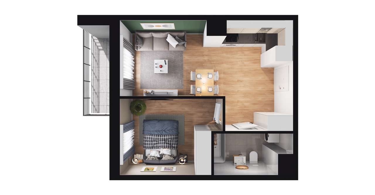 Nowy Wyszogród | mieszkanie 2-pok. | C1_A4 - Pełny obrazek: 3/7