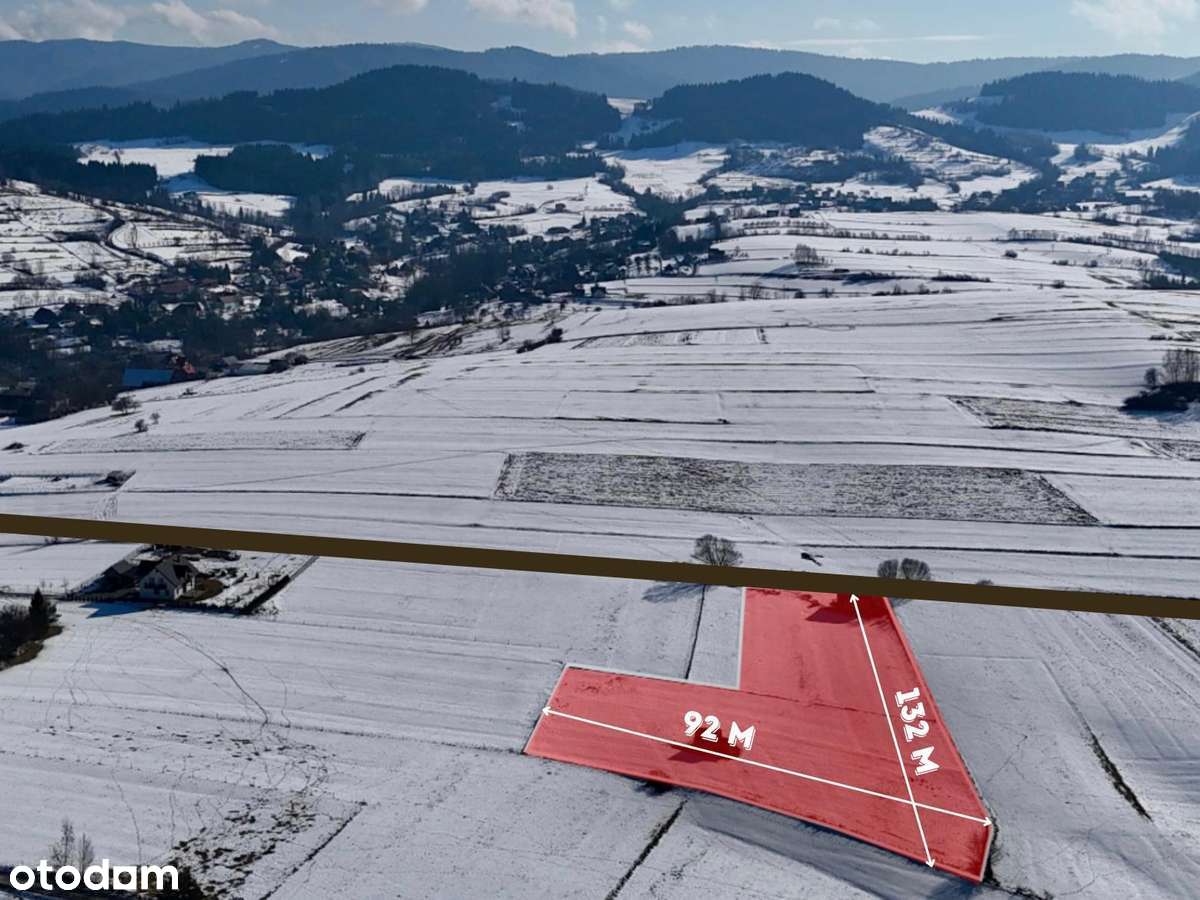 Duża działka budowlana w  SERCU BESKIDÓW-OLSZÓWKA, gmina Mszana Dolna-1