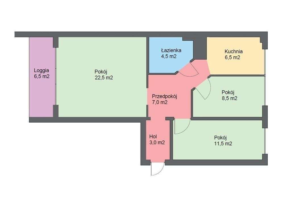 3 Pokoje 63 m² Rozkładowe, Spółdzielcze Wł. Prawo-15