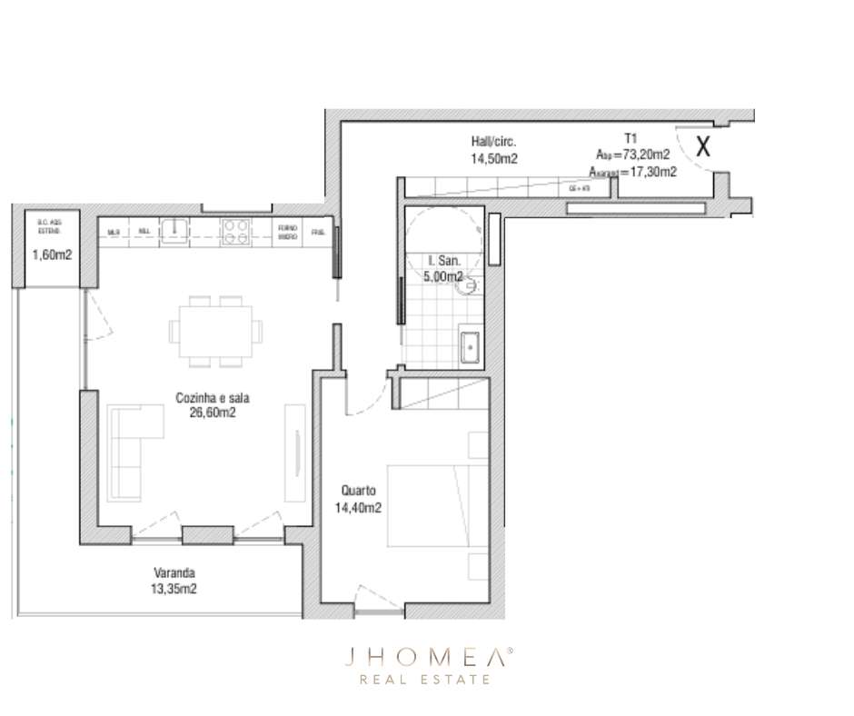 Apartamento T1 - THE LINE, Forca, Aveiro-5