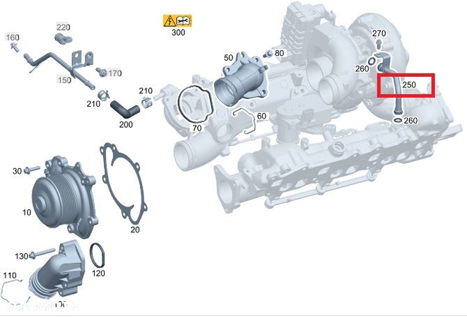 MERCEDES OM642 3.0 V6 Przewod plynu chlodzacego - 2