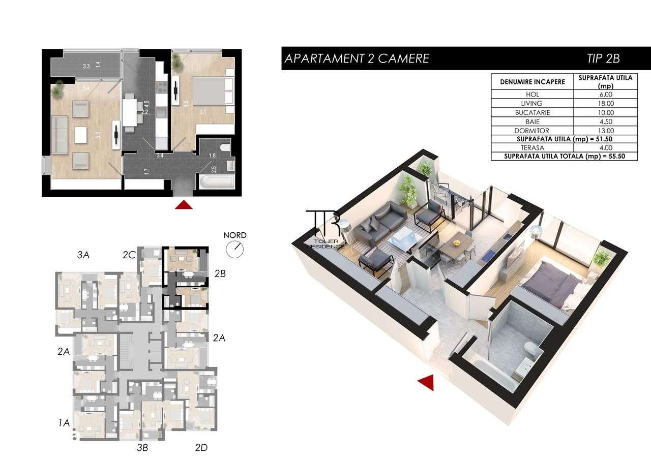 Apartament 2 Camere Incalzire in Pardoseala Ansamblu Nou Rahova-7
